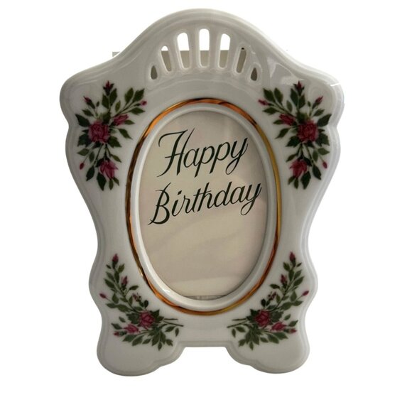 1989 Presidents Club Ceramic Happy Birthday Plaque With Floral Design - Picture 1 of 5